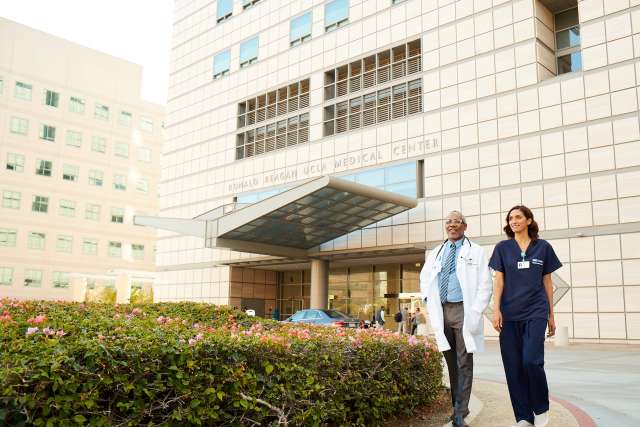 Reagan UCLA Medical Center with doctors